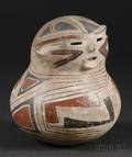 Prehistoric Effigy Head Polychrome Pottery Vessel