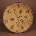 Southwest Pictorial Coiled Basketry Tray