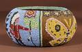Southwest Polychrome Pictorial Beaded Basketry Bowl
