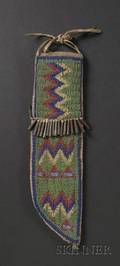 Central Plains Beaded Hide Knife Sheath