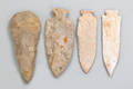 Four large midwestern flint spears