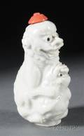 White Porcelain Figural Snuff Bottle