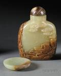 Jade Snuff Bottle and Tray