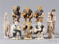 Eight Ivory Netsuke