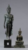 Two Thai Bronze Buddha