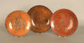 Three redware chargers