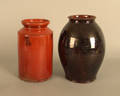 Two redware crocks