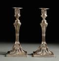 Pair of George III Weighted Silver Candlesticks