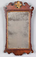 Chippendale walnut veneer looking glass ca 1770