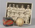 1939 St Louis Cardinals Autographed Baseball and Player Group Photograph