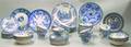 Fiftytwo Piece Johnson Bros Blue and White Transfer Coaching Scenes Pattern Partial Dinner Set