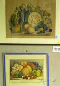 Two Framed Currier  Ives Lithographs of Fruit