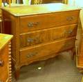 French Provincialstyle Maple ThreeDrawer Bureau