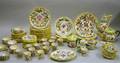 Ninetytwo Piece Italian Majolica Partial Tea and Coffee Service