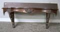 Victorian Renaissance Revival Carved Walnut Serpentine Wall Console Table