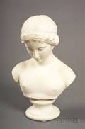 Parian Porcelain Bust of a Classical Maiden