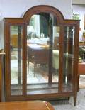 Edwardian Inlaid Mahogany Mirroredback China Cabinet