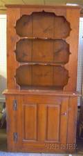 Country Pine Stepback Cupboard