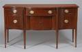Baker Furniture Federalstyle Inlaid Mahogany and Mahogany Veneer Serpentine Sideboard