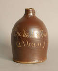 Redware jug marked  Winchell  Davis