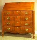 Late Federal Mahogany and Mahogany Veneer Slantlid Desk