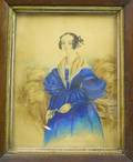 Framed Watercolor of a Woman