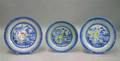 Three Chinese Export Porcelain Canton Plates