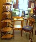 Empire Mahogany Veneer Side Chair a Pine Washstand and a Victorian Walnut FiveTier Corner Whatnot