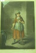 Framed Color Mezzotint The London Sweeper