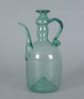 Blown aqua glass lamp filler 19th c