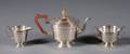 Three Piece Edward VIII Art Deco Silver Tete a Tete Teaset