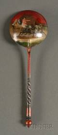 Russian Enameled Silver Spoon