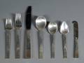 Georg Jensen Sterling Parallel Pattern Partial Flatware Service