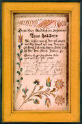 Southeastern Pennsylvania ink and watercolor fraktur bookplate dated 1815