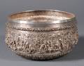 Large Southeast Asian Silver Repousse Bowl