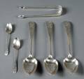 Six Matching Federal Coin Silver Flatware Items