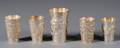 Five Chinese Export Silver Beakers