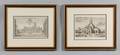 Four Framed Architectural Book Plate Engravings
