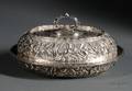 Peter L Krider Co Sterling Repousse Convertible Covered Entree Dish