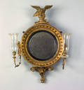 Federal carved giltwood girandole mirror ca 1790
