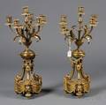 French Louis XVIstyle Bronze Three Piece Clock Garniture
