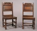 Pair of Jacobeanstyle Carved Oak Side Chairs