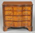 George III Style Mahogany and Serpentinefronted Chest of Drawers