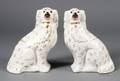 Pair of Staffordshire Pottery Spaniels