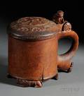 Continental Carved Fruitwood Tankard