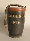 American leather fire bucket ca 1840