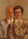 Benejou Rabinowicz called Benn Polish 19051989 Portrait of Molly Picon and Her Husband