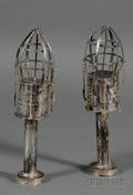 Pair of North African Silver Torah Finials Rimonim