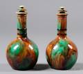 Pair of Wedgwood Majolica Bottles and Covers
