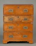 Small British Colonial Brassmounted Camphorwood Campaign Chest